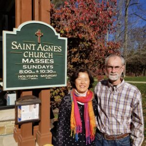 Rich and Clara at church
