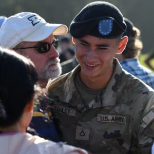 Caelan graduating from basic training